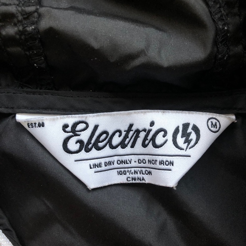 Electric Beggar Jacket Nylon Black Windbreaker - Picture 3 of 13